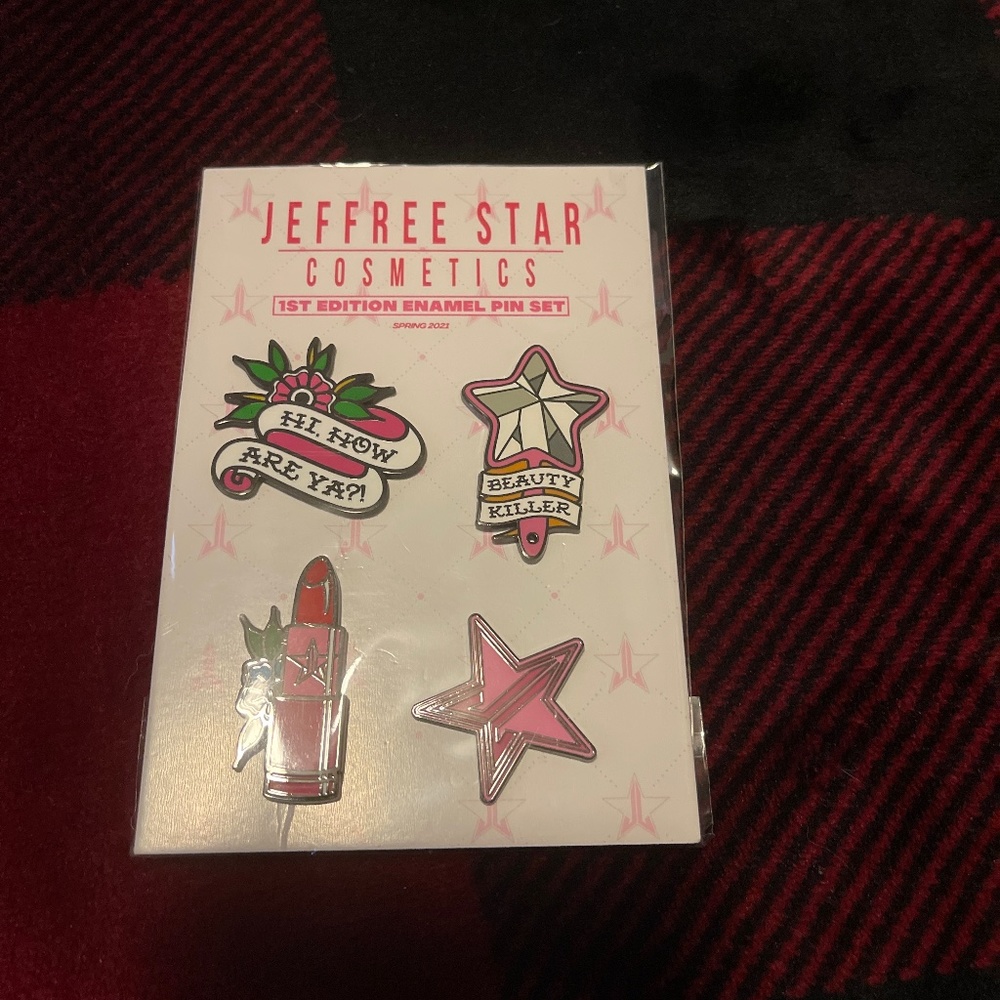 Jeffree star cosmetics 1st edition enamel pin set
